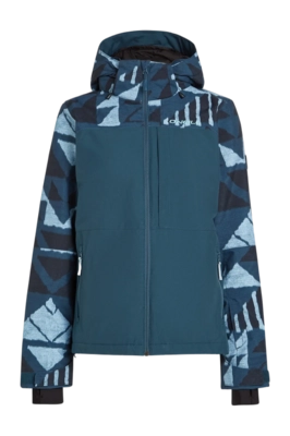Ski Jacket O'Neill Women Aplite Plus Blue Triangle Ikat