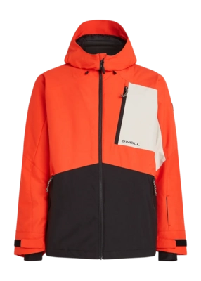 Ski Jacket O'Neill Men Hammer Block Paprika Flame Colour Block