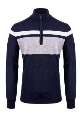 Pull KJUS Men Rayure HZ Deep Space