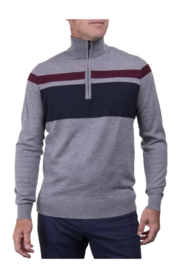 Pull KJUS Men Stripe HZ Pewter