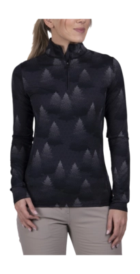 Skipully KJUS Women Motion Print Half-Zip Deep Space