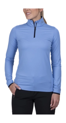 Skipullover KJUS Feel Midlayer Half-Zip Damen Blue Opal