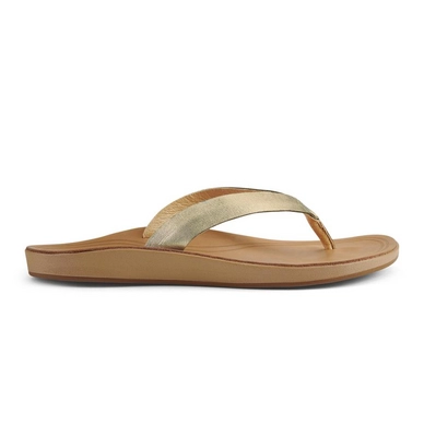 Flip Flop Olukai Nonohe Black Golden Sand Damen Strandtuchshop