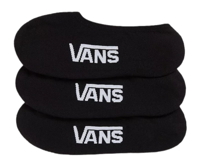 Socks Vans Men Classic No Show Colors Black (3 pack)
