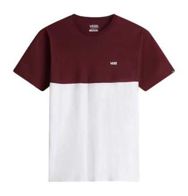 T-Shirt Vans Colorblock Tee Herren White/Port Royale