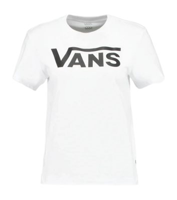 T-Shirt Vans Flying V Crew Tee Damen Flying V White