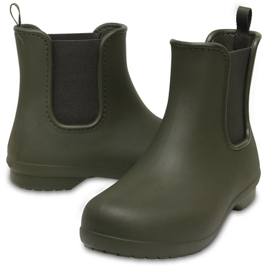 Regenlaars Crocs Freesail Chelsea Dark Camo Green