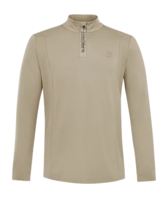 Ski Sweatshirt Protest Men Rewill 1/4 Zip Active Top Bamboo Beige