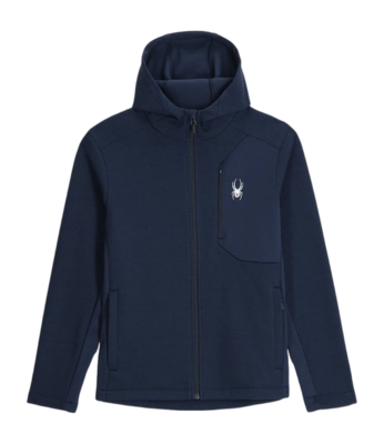 Fleece Jacket Spyder Men Bandit Hooded True Navy