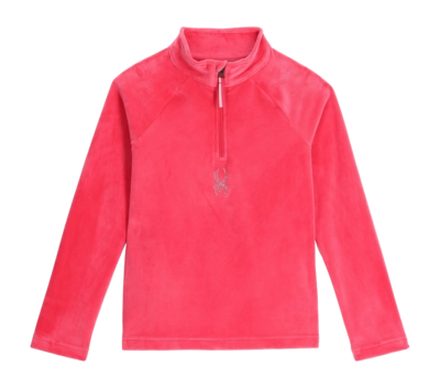 Skipully Spyder Girls Shimmer Bug Half Zip Prism Pink