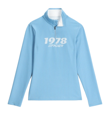 Pull de Ski Spyder Femme Vivid Demi Zip Blue Drift