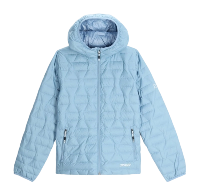 Jas Spyder Women Zenith Hooded Down Blue Drift