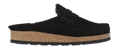 Klomp Birkenstock Men Naples Shearling Natural Leather Oiled Black Narrow
