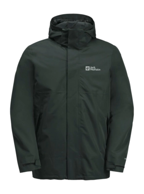Veste Jack Wolfskin Homme Luntal 3 In 1 Black Olive
