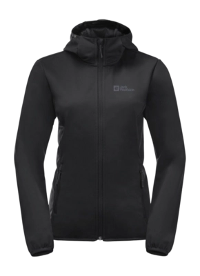 Jas Jack Wolfskin Women Windhain Hoody Black