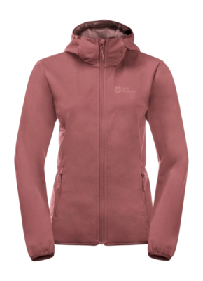 Veste Jack Wolfskin Femme Windhain Hoody Red Ochre