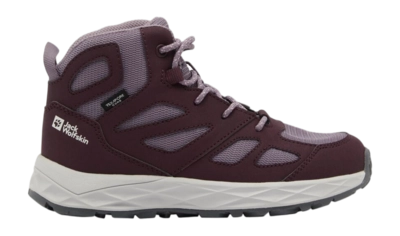 Wanderschuhe Jack Wolfskin Woodland 2 Texapore Mid Kinder Boysenberry