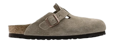 Klomp Birkenstock Men Boston Suede Leather Taupe Regular