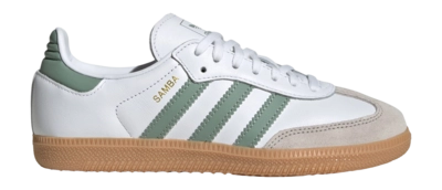 adidas Kids Samba OG Ftwr White / Silver Green / Gum 3