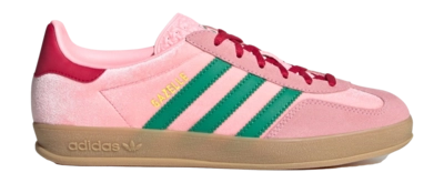 adidas Women Gazelle Indoor Court Green / Glow Pink / Gum 3