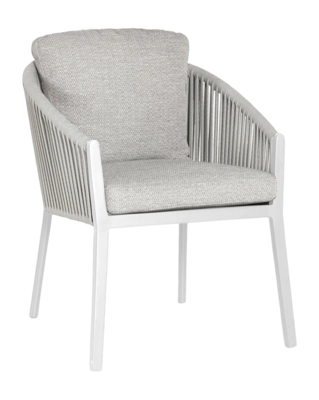 Tuinstoel Suns Avero Matt White / Soft Grey (set van 2)