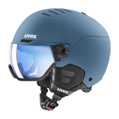 Skihelm Uvex Wanted visor Stone Blue Matt
