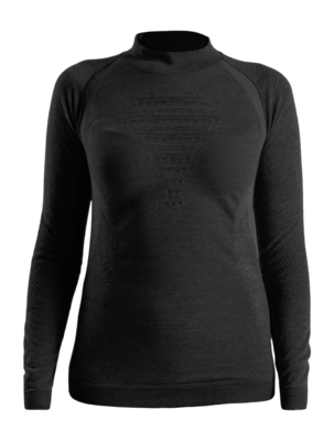 Ondershirt UYN Women Fusyon Biotech Uw Shirt Long Sleeve Turtle Neck Black