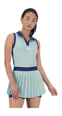 Vest Top New Balance Women Collared Tournament Salt Marsh 25