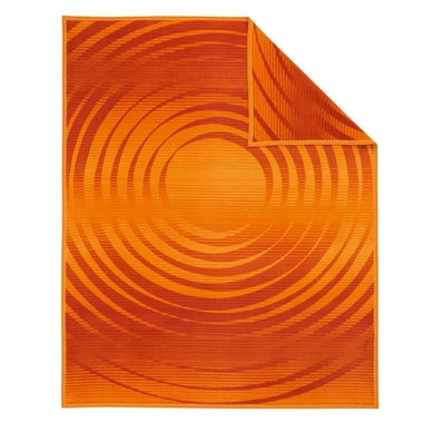 Jacquard Plaid Ibena Solare Futura Bel Etage Oranje