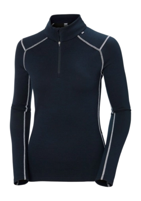 Maillot de Corps Helly Hansen Femme Lifa Merino Mi-Epaisseur 1/2 Zip Navy