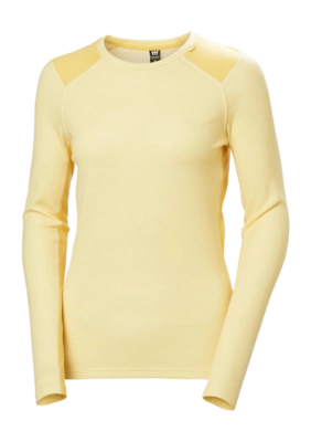 Ondershirt Helly Hansen Women Lifa Merino Midweight Crew Yellow Cream