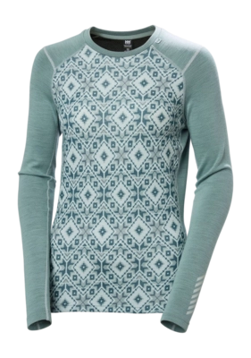 Undershirt Helly Hansen Women Lifa Merino Midweight Graphic Crew Cactus Star Pixel Aop