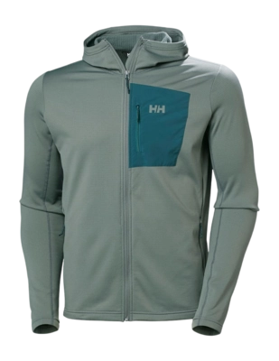 Zip Sweatshirt Helly Hansen Men Versalite Hooded Fleece Jacket Grey Cactus