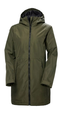 Rain Coat Helly Hansen Women Lisburn Insulated Coat Utility Green