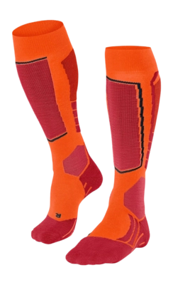 Skisocken Falke SK2 Intermediate Herren Flash Orange 24