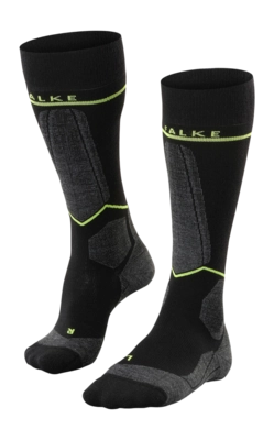 Skisokken Falke Men SK Compression Wool Black-Lightning