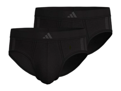 Onderbroek Adidas Men Active Flex Cotton 3 Stripes Brief Black (2-Pack)