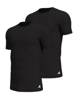 Maillot de Corps Adidas Men Active Flex Cotton Black (Lot de 2)