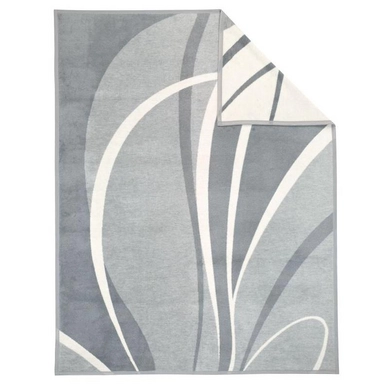 Plaid Jacquard Ibena Solare Futura Argent/ Nature