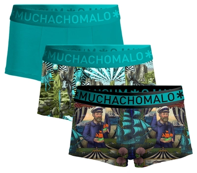 Boxershorts Muchachomalo Trunk Captain Donkey Herren Print Print Green (3er-Pack)