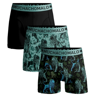Boxer Muchachomalo Homme Solid Print Print Black (Lot de 3) '24