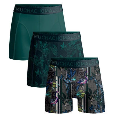 Boxershort Muchachomalo Men Solid Print Print Green ( 3-Pack ) '24