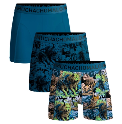 Boxershort Muchachomalo Men Solid Print Print Blue ( 3-Pack ) '24