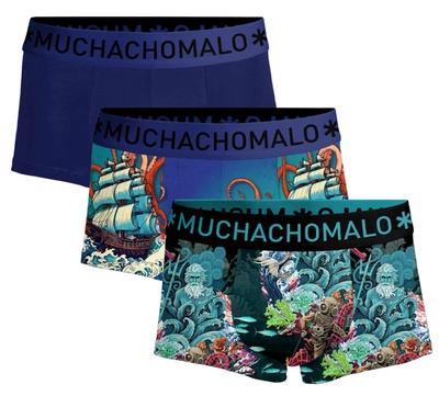 Boxer Muchachomalo Homme Trunk Water Elements Print Print Blue (Lot de 3)