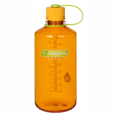 Goude Nalgene Narrow Mouth Loop Top Clear 1L Clementine