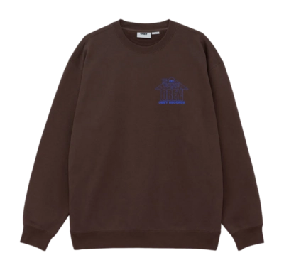 Crewneck Obey Men House Of Obey Records Java Brown