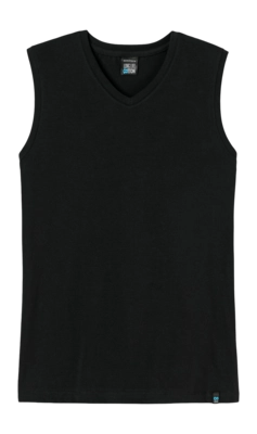 Débardeur Schiesser Homme 145139 Long Life Cotton Black