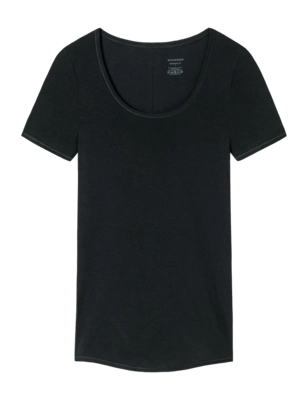 T-Shirt Schiesser Femme 155413 Personal Fit Black
