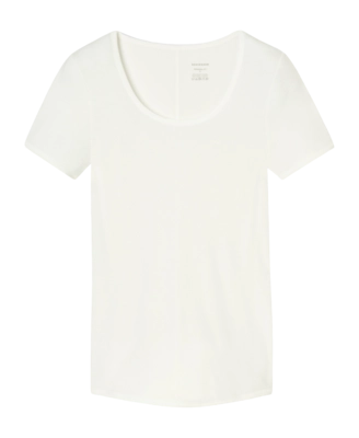 T-Shirt Schiesser Femme 155413 Personal Fit Offwhite