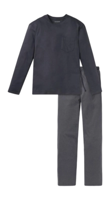 Pyjama Schiesser Men 159633 Ebony Anthracite